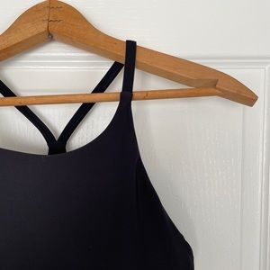 Black Old Navy Light Support PowerSoft Longline Sports Bra